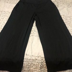 Lane Bryant super wide leg black dress pant 14/16